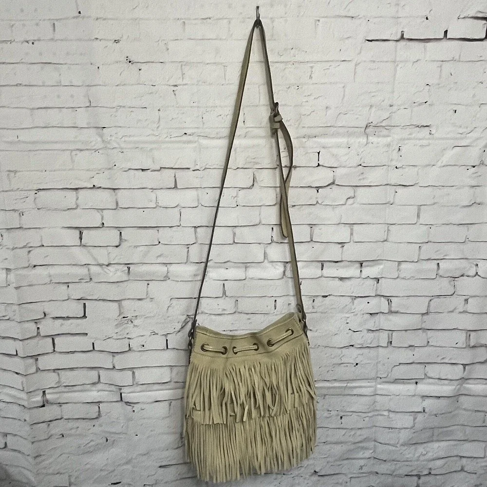 Patricia Nash Crossbody Purse Tan Suede Leather Fringe Bag - Picture 15 of 16